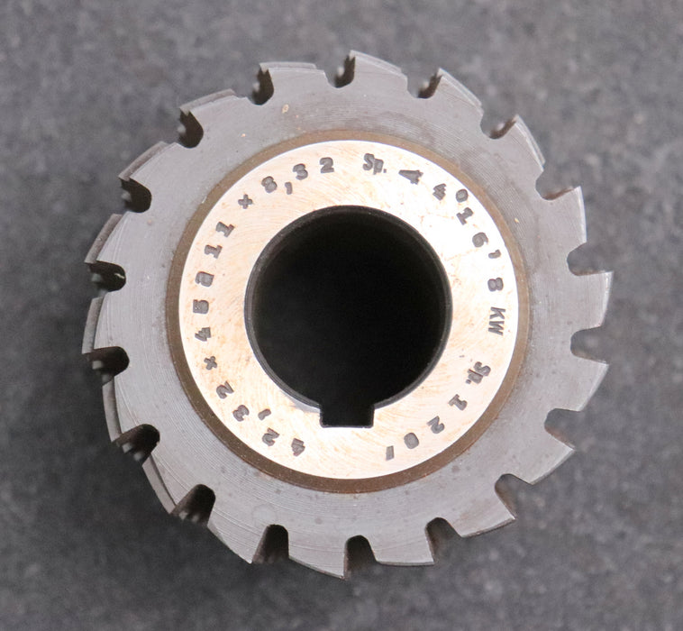 Bild des Artikels R.STOCK-Keilwellen-Wälzfräser-8-Keile-42,32x45x8,32-mit-Höcker-Fertigfräser