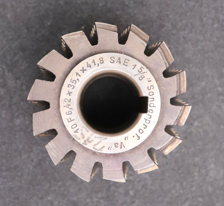 Bild des Artikels Keilwellen-Wälzfräser-10-Keile-41,8x35,1x6,42-Fertigfräser-Ø74x66xØ27mm-1gg.-Re