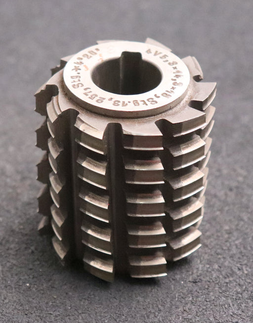 Bild des Artikels Keilwellen-Wälzfräser-4-Keile-18x14,3x5,3-mit-Höcker-Fertigfräser-Ø59x66xØ22mm