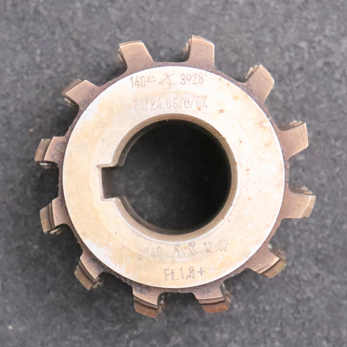 Bild des Artikels Keilwellen-Wälzfräser-6-Keile-21x24,85x6-mit-Höcker-Fertigfräser-Ø68x45xØ27mm