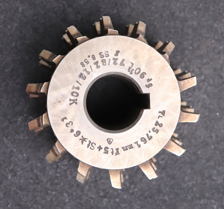 Bild des Artikels Keilwellen-Wälzfräser-10-Keile-72x82x12-mit-Höcker-Fertigfräser-Ø87x60xØ27mm