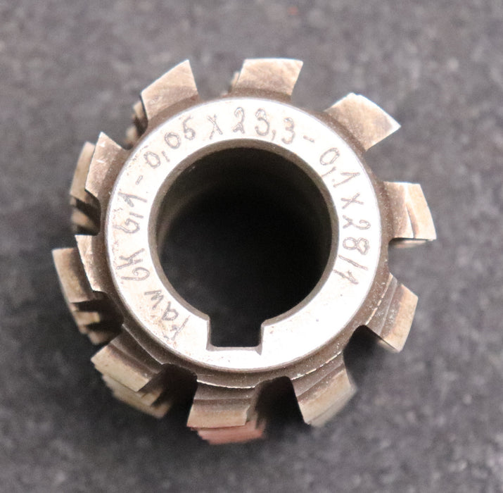 Bild des Artikels Keilwellen-Wälzfräser-10-Keile-6,1-0,06x23,3,01x28-Fertigfräser-Ø49x55xØ22mm