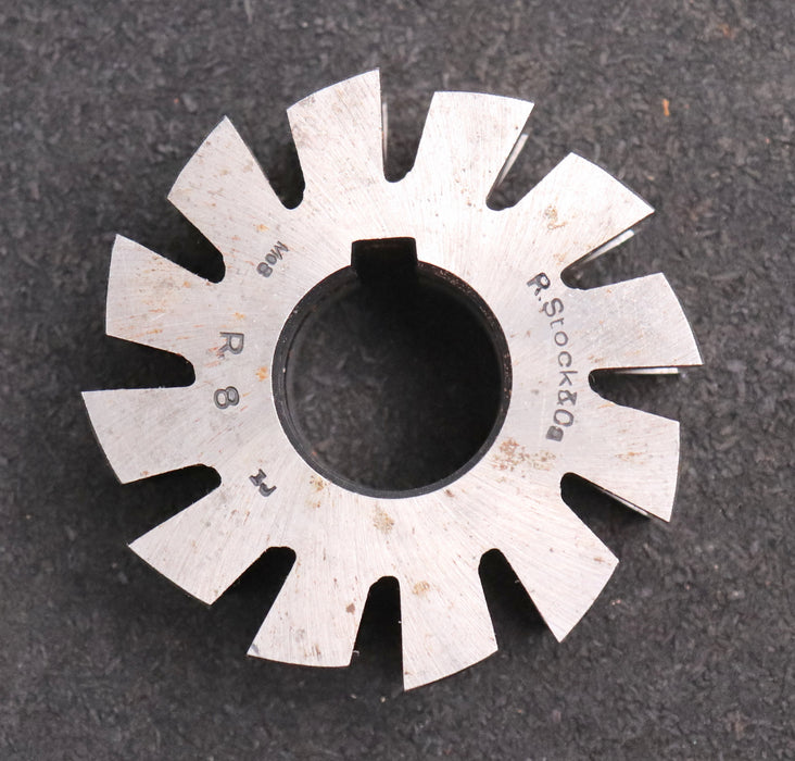 Bild des Artikels R.STOCK-Halbrund-Formfräser-konkav-Radiusfräser-Radius-8mm-Ø75x32xØ27mm-mit-LKN