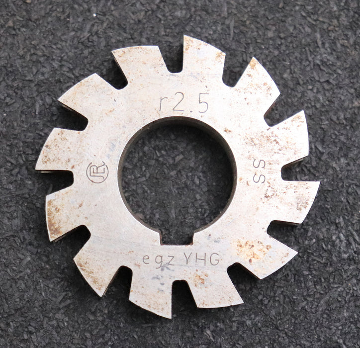 Bild des Artikels J.E.REINECKER-Halbrund-Formfräser-konkav-Radiusfräser-Radius-2,5mm-Ø55x10xØ22mm