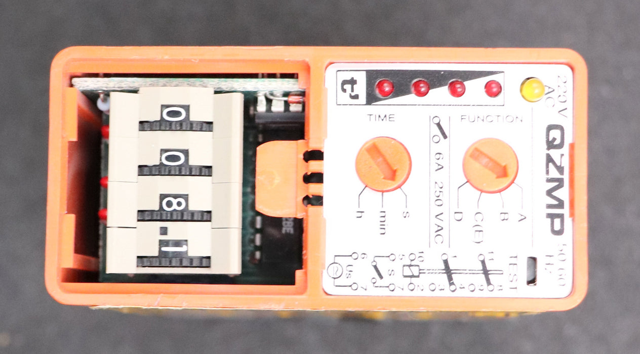 Bild des Artikels BIRCHER-Zeitrelais-Typ-QZMP-220VAC-50/60Hz-0,1-999.9-6A-250VAC-gebraucht