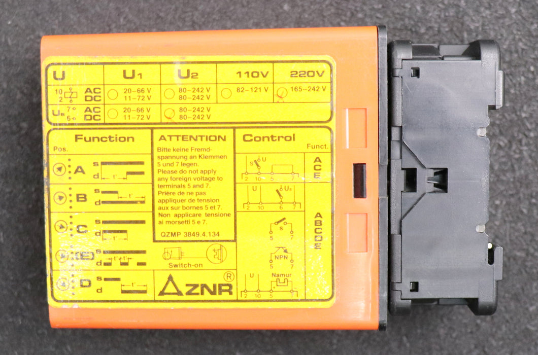 Bild des Artikels BIRCHER-Zeitrelais-Typ-QZMP-220VAC-50/60Hz-0,1-999.9-6A-250VAC-gebraucht