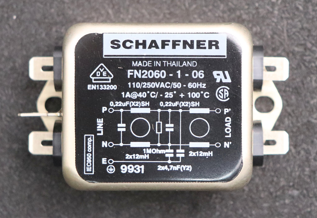 Bild des Artikels SCHAFFNER-Entstörfilter-Typ-FN2060-1-06-110/250VAC-50/60Hz-unbenutzt