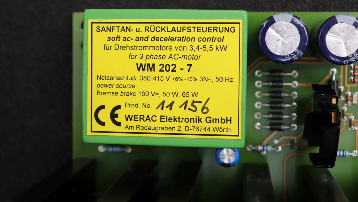 Bild des Artikels WERAC-Sanftan--und-Rücklaufsteuerung-für-Drehstrommotoren-3,4-5,5kW-Typ-WM202-7