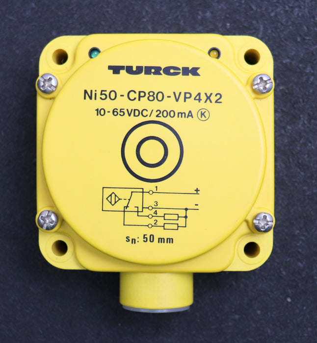 Bild des Artikels TURCK-Induktiver-Sensor-Typ-NI50-CP80-VP4x2-Best.Nr: 15696-10…65VDC-0.010-kHz