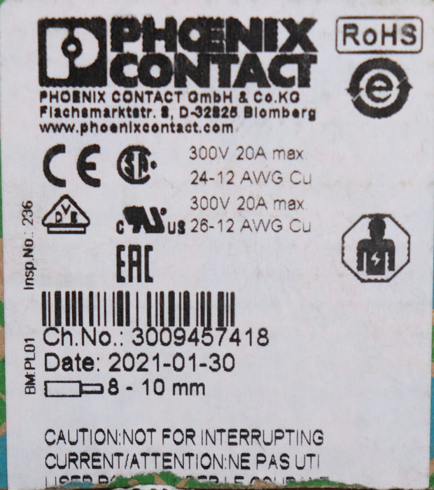 Bild des Artikels PHOENIX-CONTACT-50x-Combi-Stecker-SP-2,5/-1-L-Ord.Nr.-3043019-unbenutzt