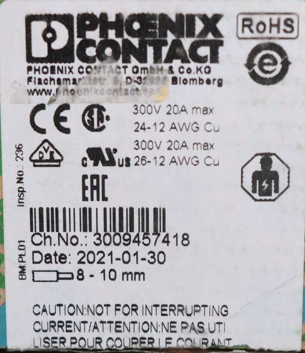 Bild des Artikels PHOENIX-CONTACT-45x-Combi-Stecker-SP-2,5/-1-L-Ord.Nr.-3043019-unbenutzt