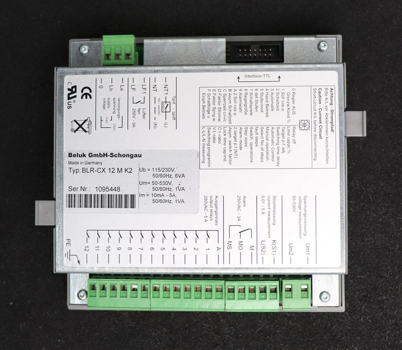 Bild des Artikels BELUK-Blindleistungsregler-Typ-BLR-CX-12-M-K2-Ub-115/230V-50/60Hz-6VA