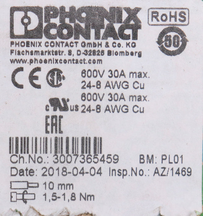 Bild des Artikels PHOENIX-CONTACT-46x-Durchgangsklemmen-Typ-UTMED-6-Art.Nr.-3047413---41A