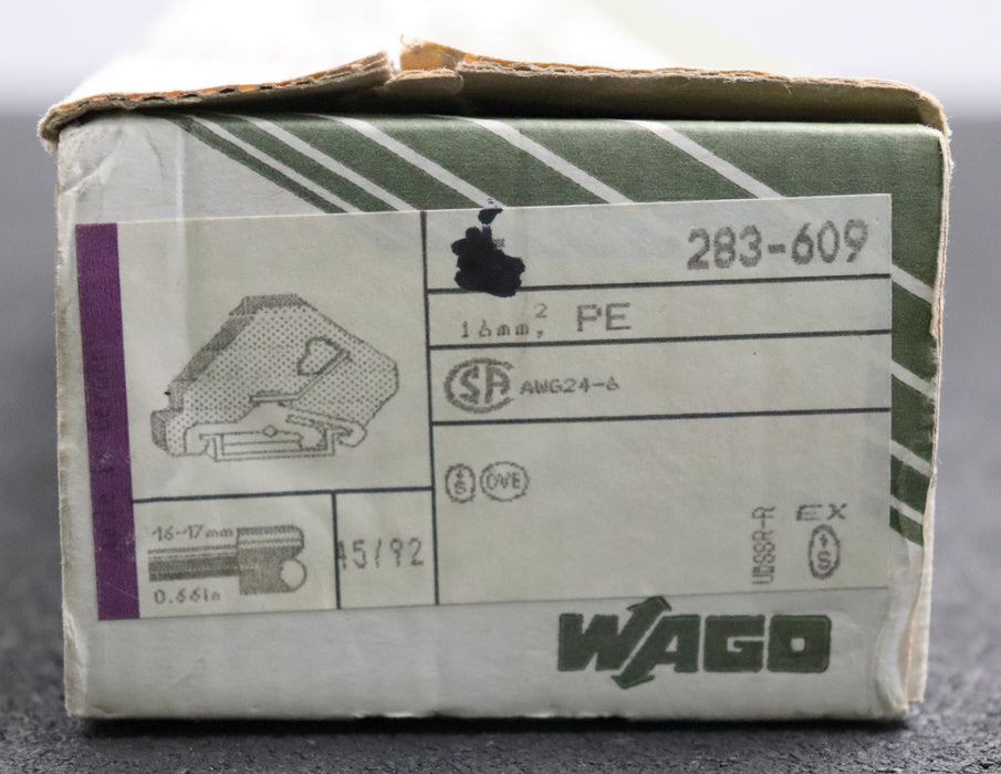 Bild des Artikels WAGO-21x-Schutzleiterklemme-Art.Nr.-283-609-16mm²-24-6AWG-unbenutzt-in-OVP