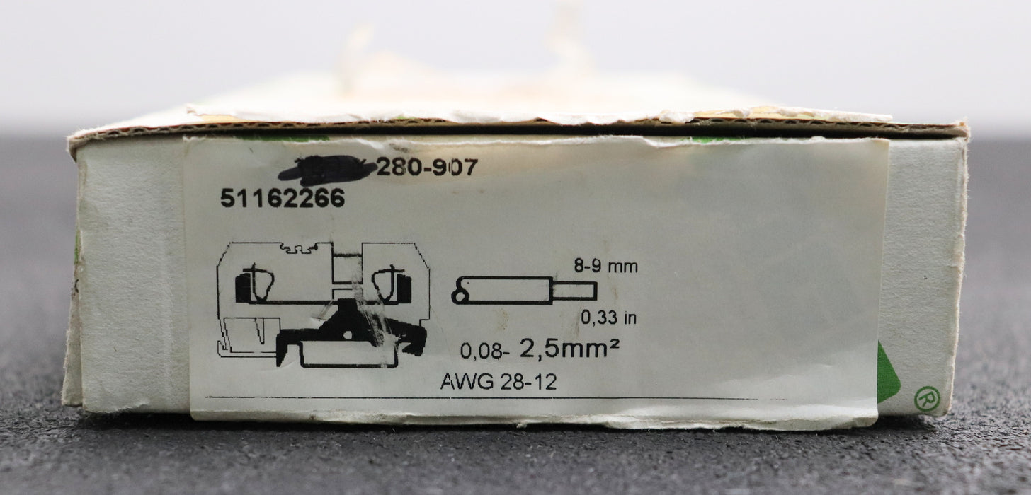 Bild des Artikels WAGO-45x-Schutzleiterklemme-Art.Nr.-280-907-0,04-2,5mm²-28-12AWG-unbenutzt