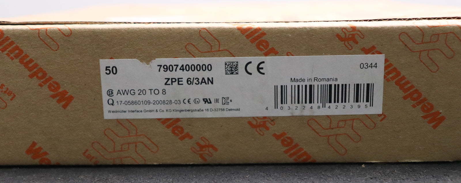 Bild des Artikels WEIDMÜLLER-50x-Schutzleiter-Reihenklemme-ZPE-6/3AN-Art.Nr.-7907400000-6mm²-720A