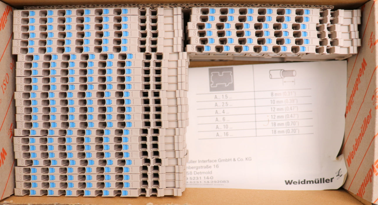 Bild des Artikels WEIDMÜLLER-31x-Verteiler-Reihenklemmen-AAP11-1,5-LI-BL-Art.Nr.-1988170000-1,5mm²