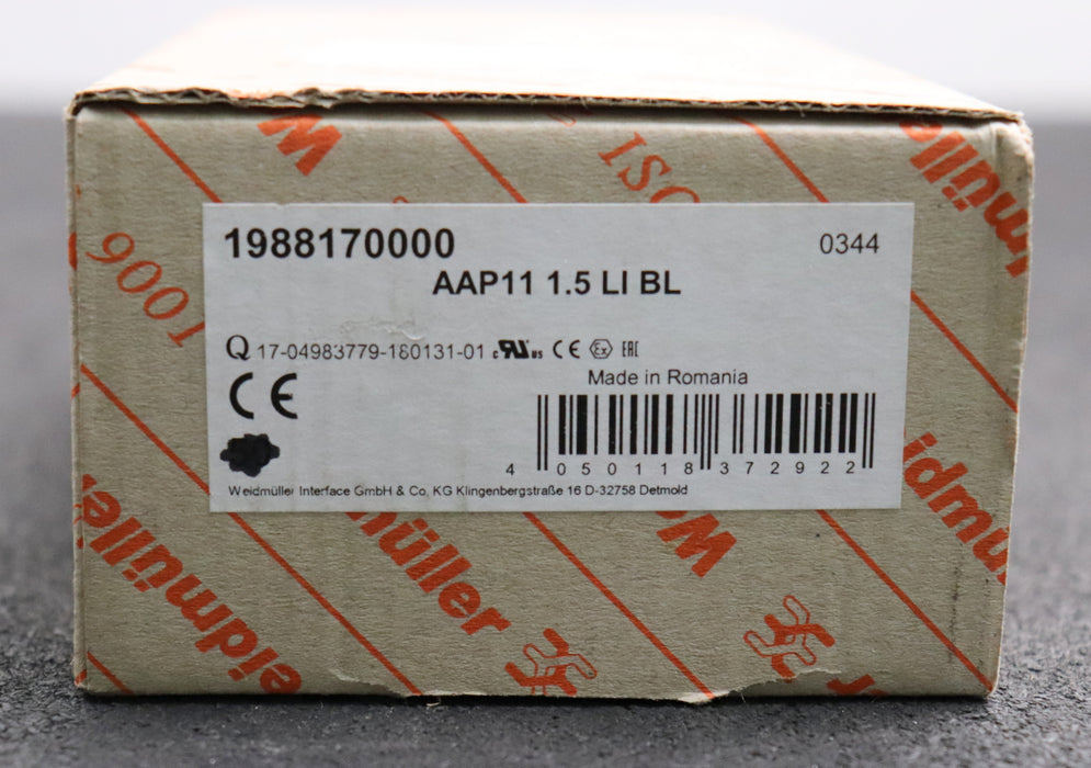 Bild des Artikels WEIDMÜLLER-31x-Verteiler-Reihenklemmen-AAP11-1,5-LI-BL-Art.Nr.-1988170000-1,5mm²