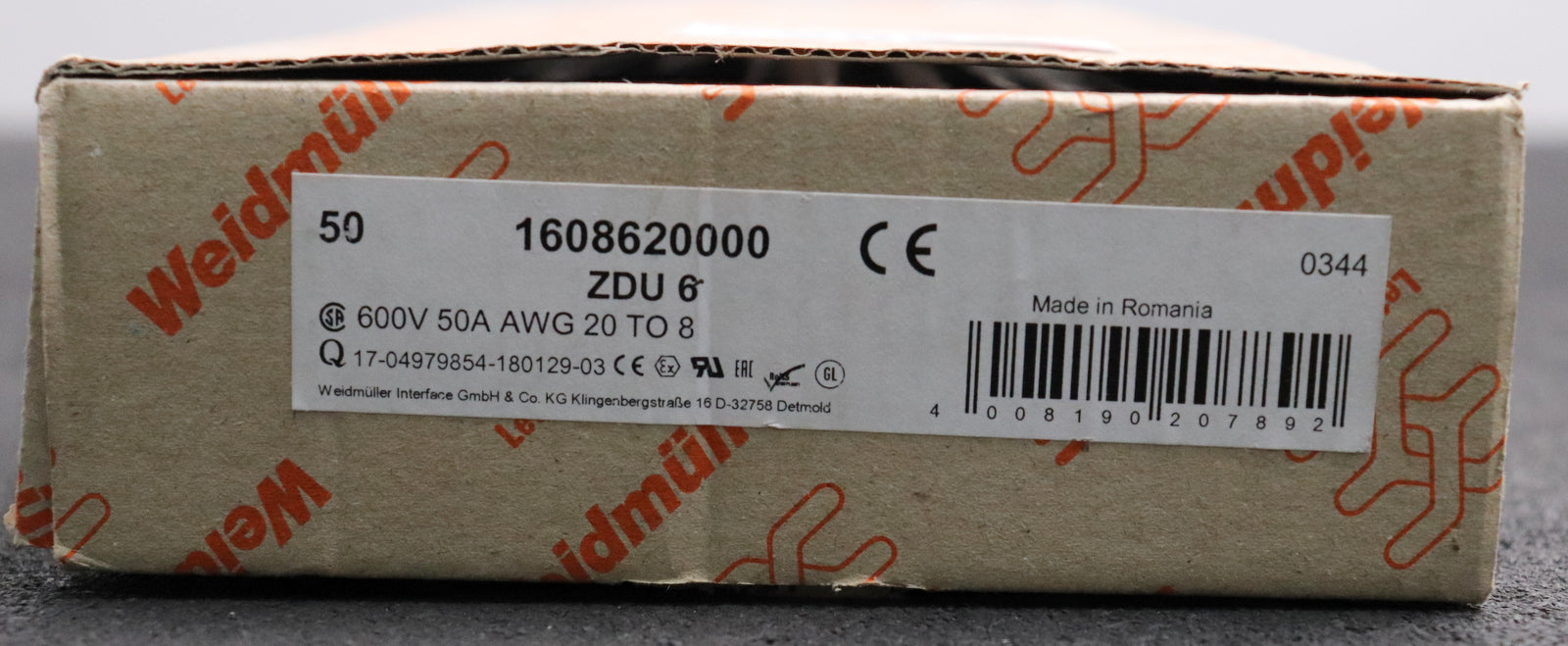 Bild des Artikels WEIDMÜLLER-50x-Durchgangs-Reihenklemme-ZDU-6-Art.Nr.-1608620000-6mm²-41A-800V