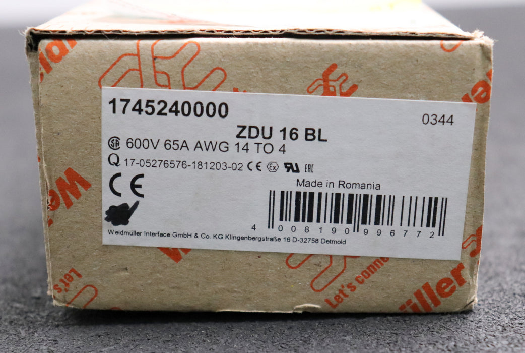 Bild des Artikels WEIDMÜLLER-23x-Durchgangs-Reihenklemme-ZDU-16-BL-Art.Nr.-1745240000-16mm²-76A