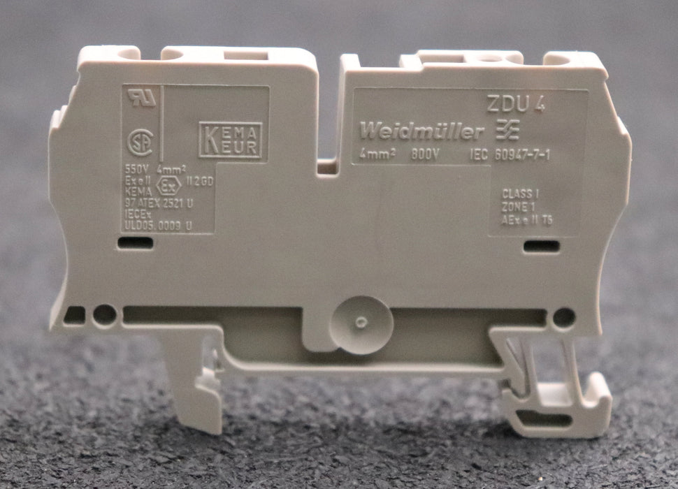 Bild des Artikels WEIDMÜLLER-100x-Durchgangs-Reihenklemme-ZDU-4-Art.Nr.-1632050000-4mm²-32A-800V