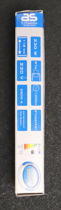 Bild des Artikels AS-SCHWABE-4x-Halogen-Leuchtmittel-Art.Nr.-46011-230W-Sockel-R7s-unbenutzt