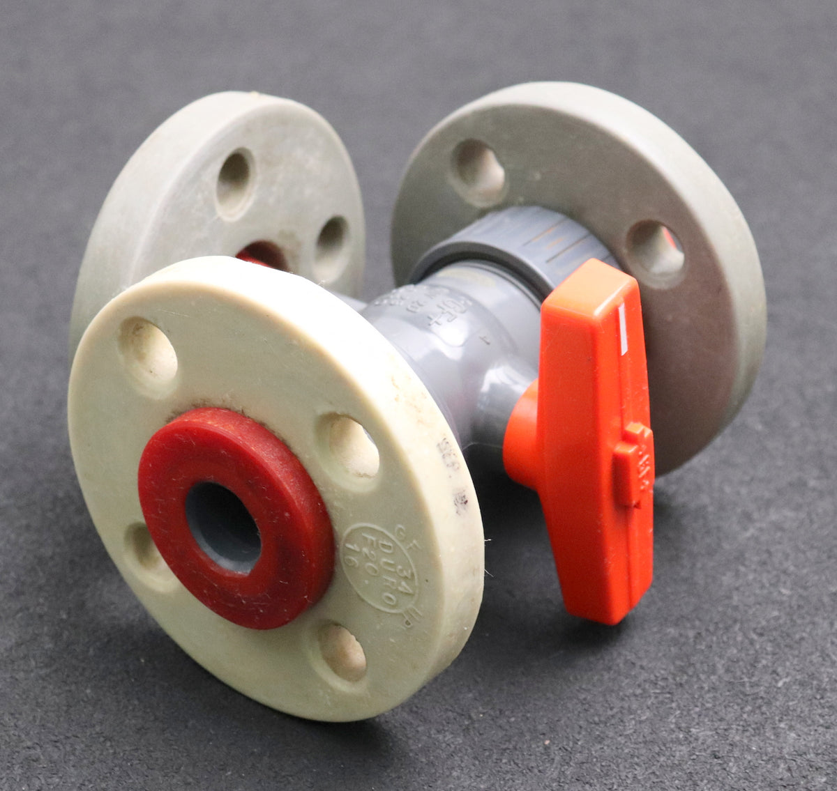 FISCHER Dreiwege Kugelhahn PVC Typ 343 NW20 Da25 ND10 — happy