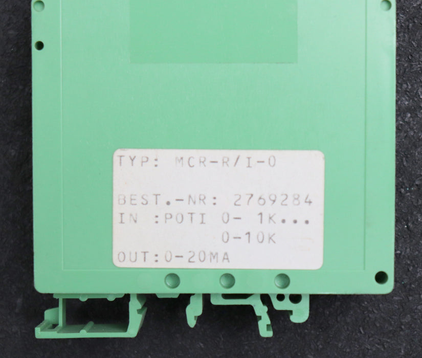 Bild des Artikels PHOENIX-CONTACT-Trennverstärker-Typ-MCR-R/I-0-Art.-Nr.-2769284-POTI-0-1K-0-10K