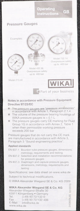 Bild des Artikels WIKA-Glycerin-Einbaumanometer-0-4bar-G1/2B-Art.No.-MSE-4100-GLY-CR-Ø-100mm