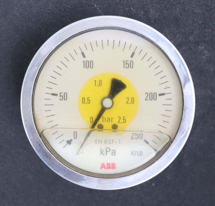 Bild des Artikels ABB-Glycerin-Einbaumanometer-0-2,5bar-G1/2-AØ-100mm-Anschluß-hinten-Cl-1.0