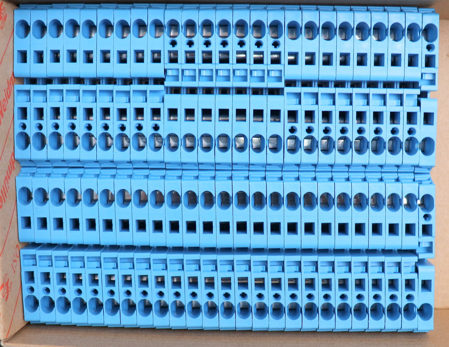 Bild des Artikels WEIDMUELLER-50x-Durchgangs-Reihenklemmen-blau-Typ-ZDU-4-BL-Best.-Nr.-1632060000