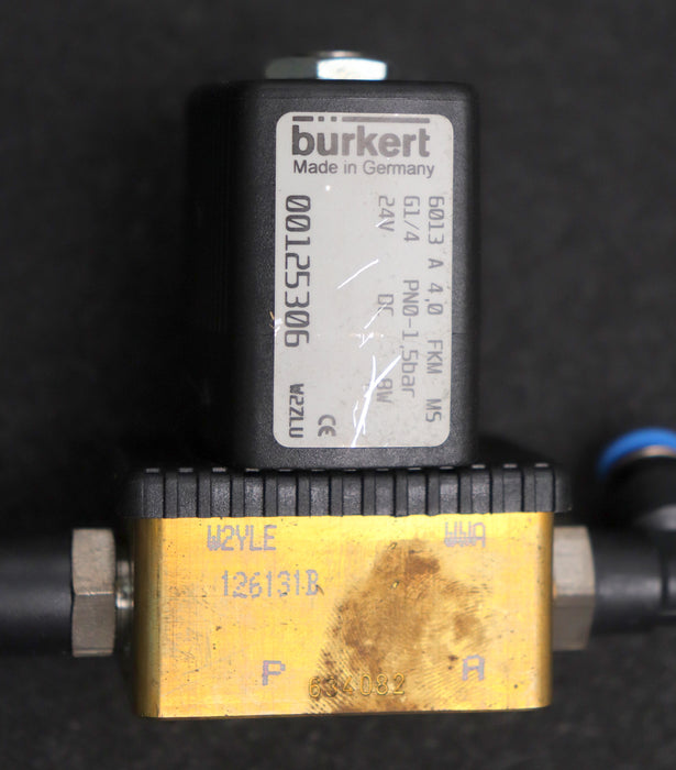 Bild des Artikels BÜRKERT-Magnetventil-Typ-6013-A-4,0-FKM-M5-Nr.-00125306-G1/4-PN-0-1,5bar-24VDC