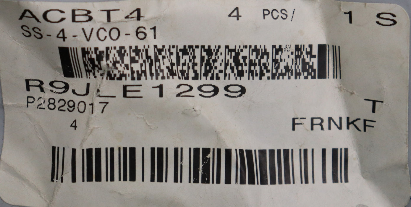 Bild des Artikels SWAGELOK-4x-VCO-Verschraubung-mit-O-Ring-SS-4-VCO-61-Blindkörper-1/4''-VCO