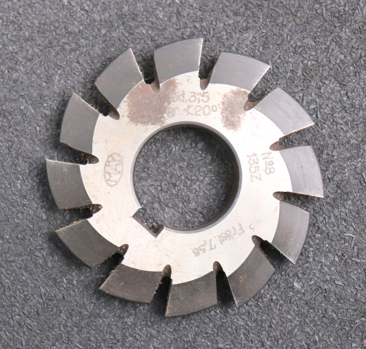 Bild des Artikels MAY-Zahnformfräser-gear-profile-cutter-m=-3,5-No.-8-Zähnezahlbereich-Z=-135-00