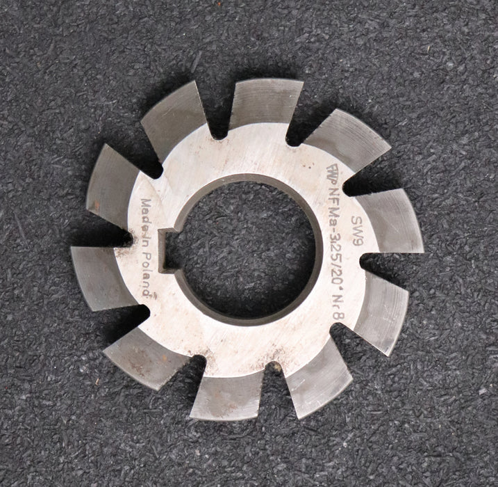 Bild des Artikels FWP-Zahnformfräser-gear-profile-cutter-m=-3,25-No.-8-Zähnezahlbereich-Z=-135-00