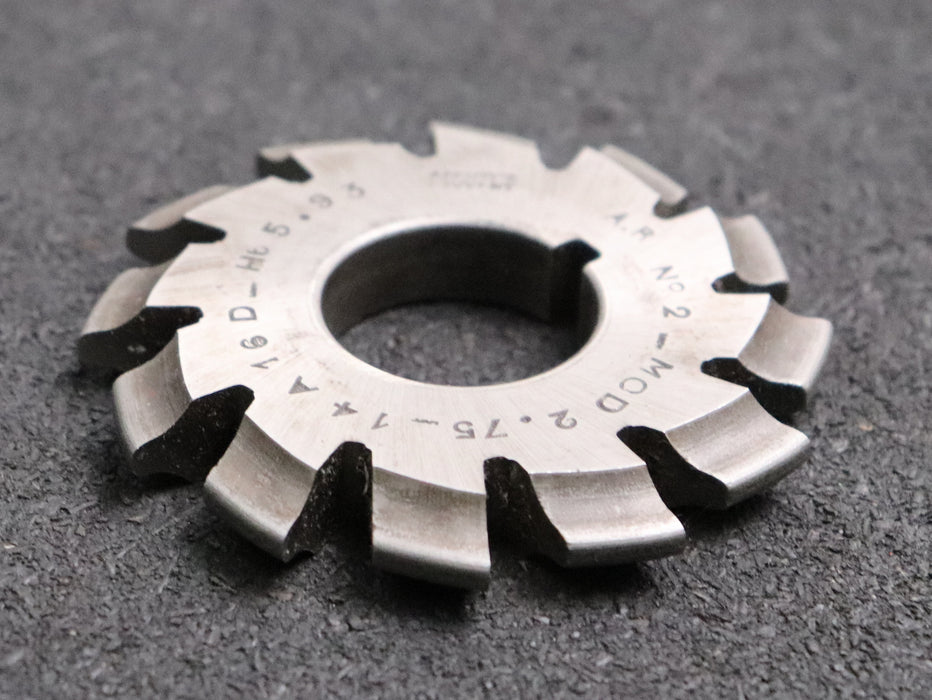 Bild des Artikels Zahnformfräser-gear-profile-cutter-m=-2,75-No.-2-für-Zähnezahlbereich-Z=-14-16