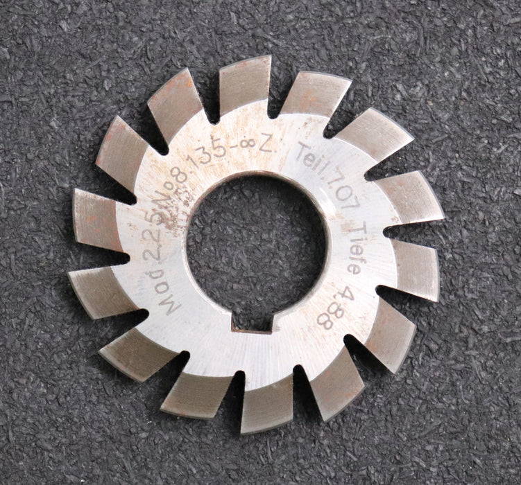Bild des Artikels Zahnformfräser-gear-profile-cutter-m=-2,25-No.-8-für-Zähnezahlbereich-Z=-135-00