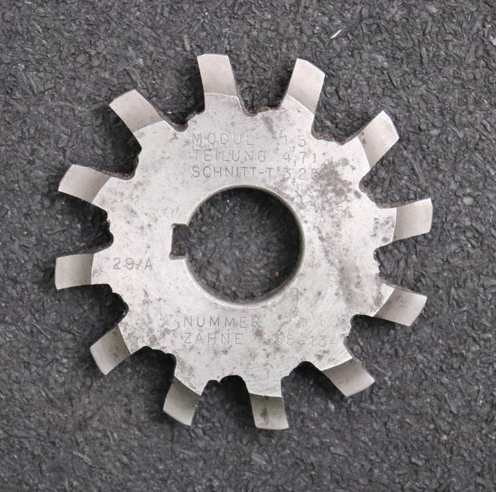 Bild des Artikels Zahnformfräser-gear-profile-cutter-m=-1,5-No.-7-für-Zähnezahlbereich-Z=-55-134