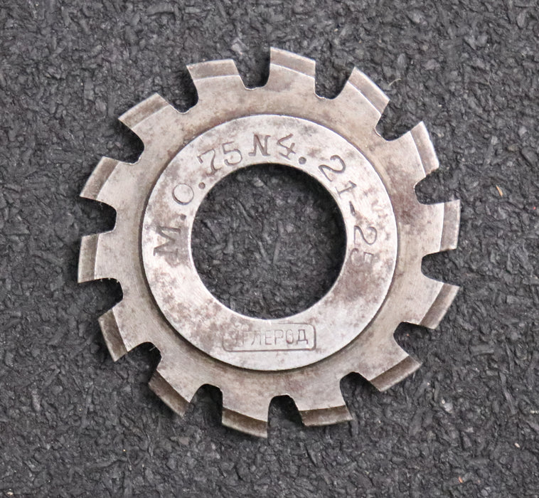 Bild des Artikels Zahnformfräser-gear-profile-cutter-m=-0,75-No.-4-für-Zähnezahlbereich-Z=-21-25