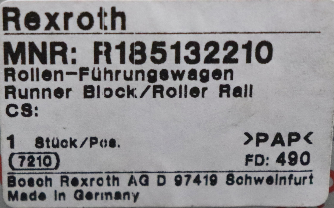 Bild des Artikels REXROTH-Führungswagen-MNR:-R185132210-Maße-115x100x40mm-unbenutzt-in-OVP