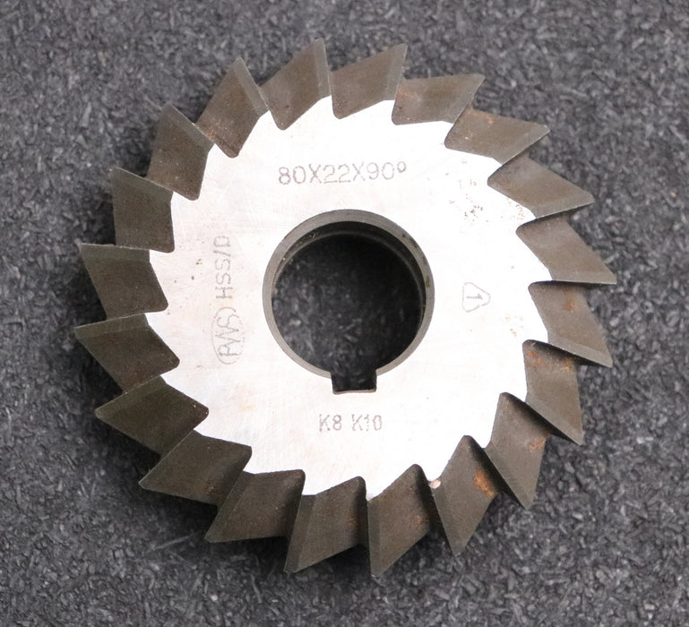 Bild des Artikels PWS-Prismen-Formfräser-konvex-Prismenwinkel-90°-Ø80x22xØ22mm-mit-LKN