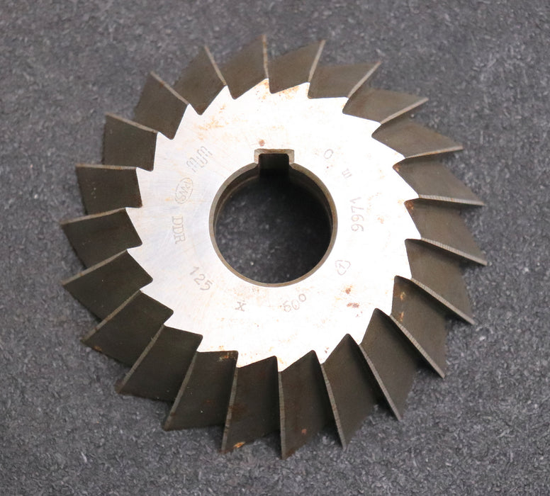 Bild des Artikels PWS-Winkelfräser-Winkel-60°-Abmessungen-Ø125x41xØ32mm-mit-LKN-22-Spannuten