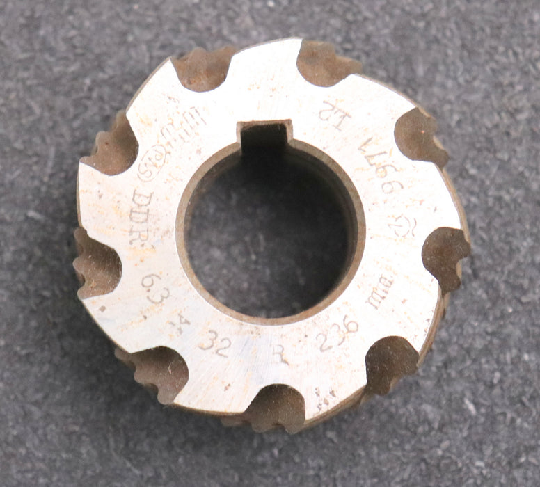 Bild des Artikels PWS-Walzenstirnfräser-Abmessungen-Ø63x32xØ27mm-mit-LKN-DIN1880-R=236mm