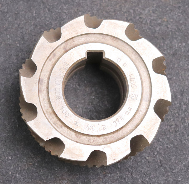 Bild des Artikels PWS-Walzenstirnfräser-Abmessungen-Ø100x40xØ40mm-mit-LKN-DIN1880-R=374mm