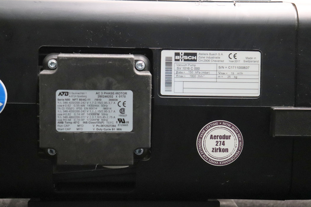 Bild des Artikels BUSCH-Drehschieber-Vakuumpumpe-SV-1016-C-000-150mbar-nmax.=-1800U/min