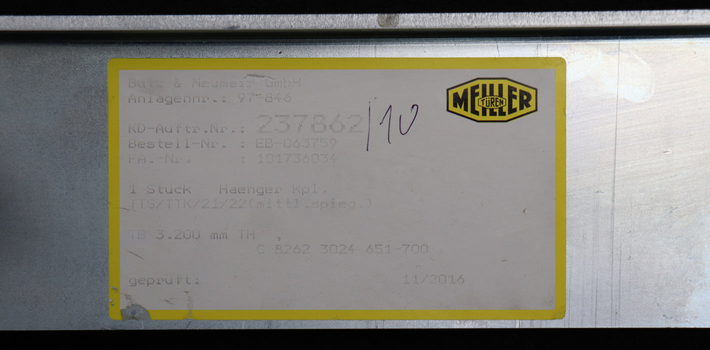 Bild des Artikels MEILLER-Hänger-komplett-TTS/TTK/21/22-mittl.-spieg.-TB-3.200mm-TH-unbenutzt