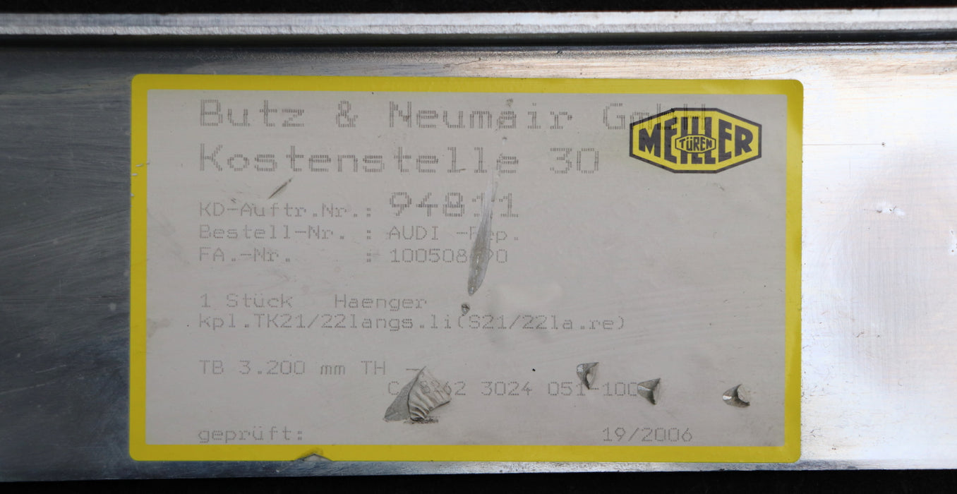 Bild des Artikels MEILLER-Hänger-komplett-TK21/22langs.-Li-(S21/22-a.re)-TB-3.200mm-TH-unbenutzt