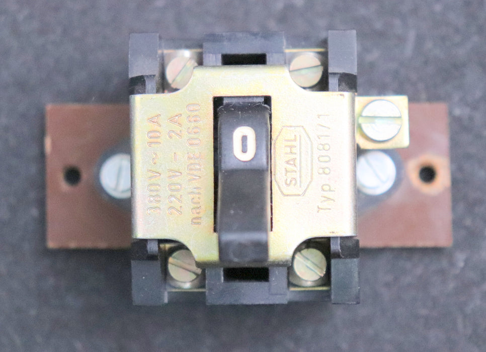 Bild des Artikels STAHL-Kippschalter-Typ-8081/1-380VAC-10A-220VDC-2A-nach-VDE-0660
