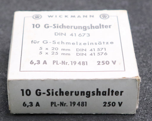 Bild des Artikels WICKMANN-10x-G-Sicherungshalter-DIN41673-für-G-Schmelzeinsätze-5x20mm-DIN41571