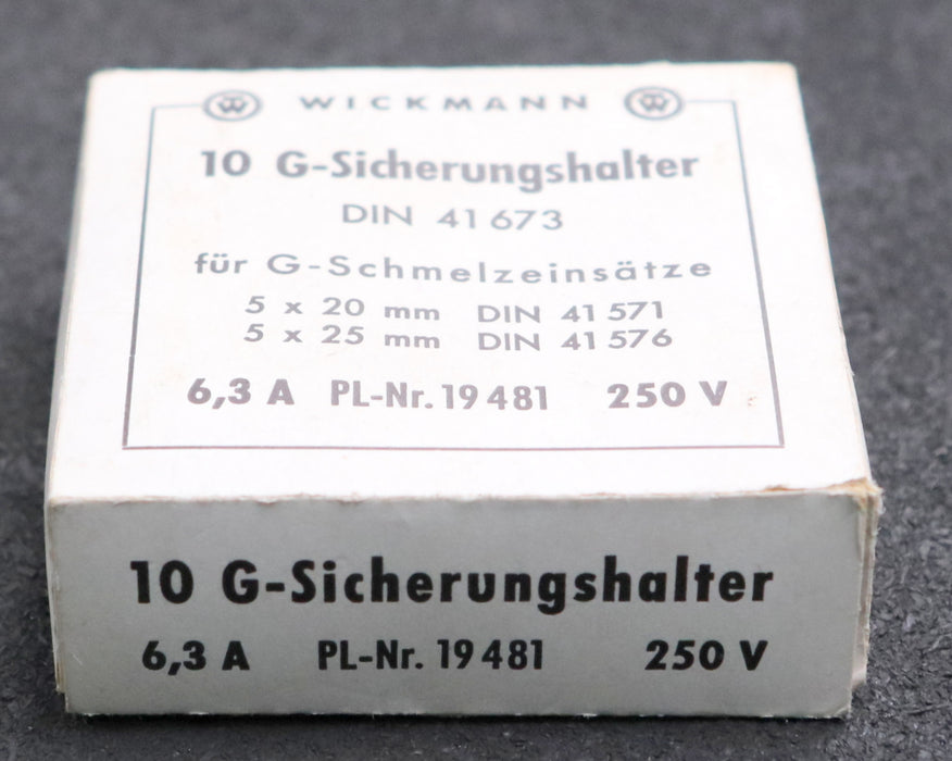 Bild des Artikels WICKMANN-10x-G-Sicherungshalter-DIN41673-für-G-Schmelzeinsätze-5x20mm-DIN41571
